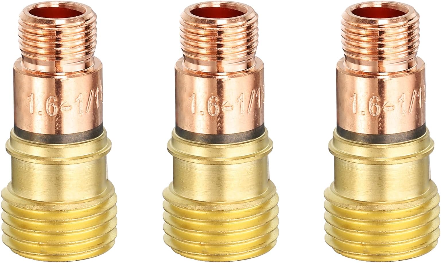 sourcing map 3pcs Gas Lens Collet Body 17GL116 1/16" Welding Torch Consumables Kit for TIG Welding Torch WP-17/18/26 Series