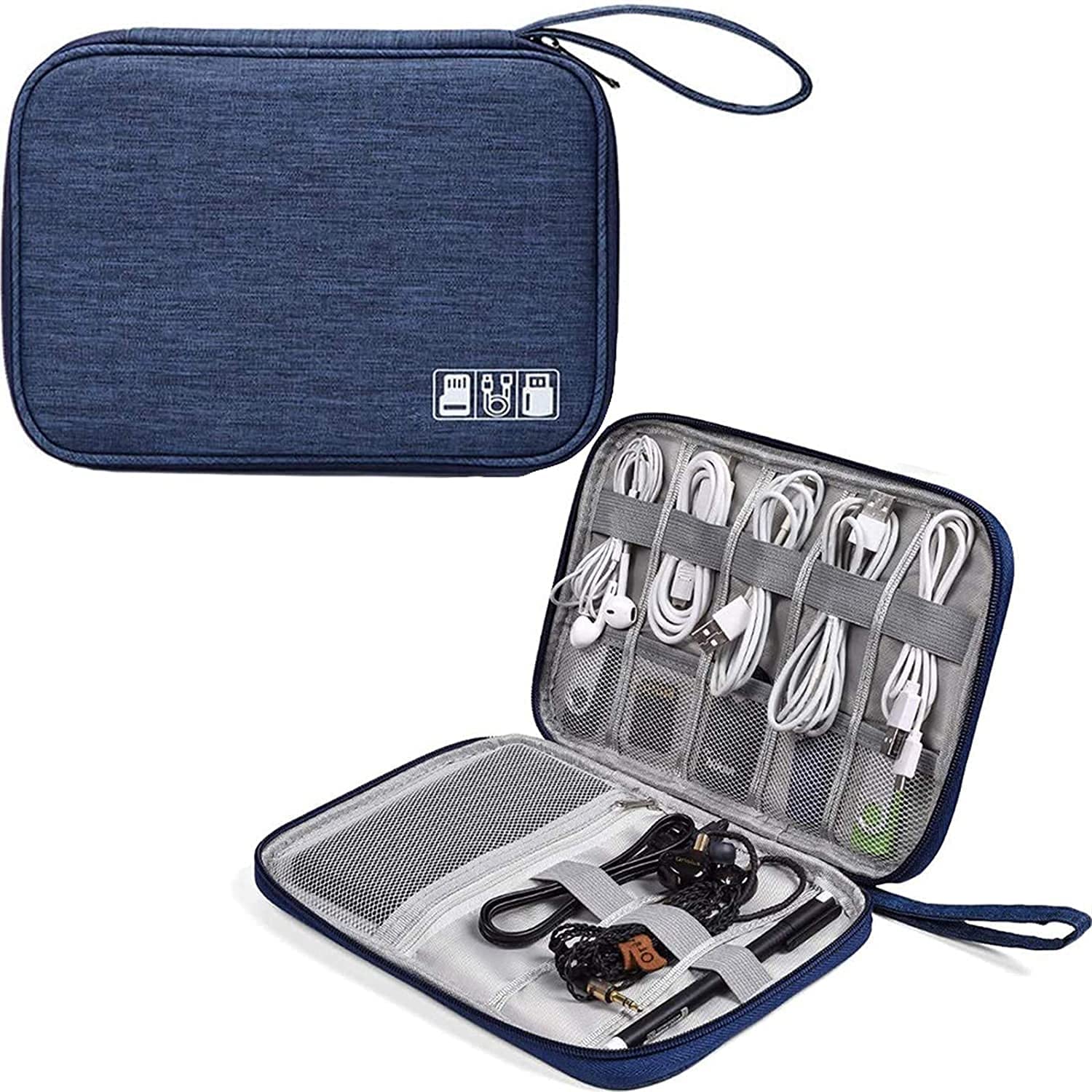 BESTOTTAM Electronics Organizer Bag Waterproof Carrying Pouch Travel Universal Cable Organizer Electronics Storage Bag Accessories Cases for Cord, Charger, Earphone, USB, SD Card (B0BQRHGHNK) Amazon Price History, Amazon Price Tracker