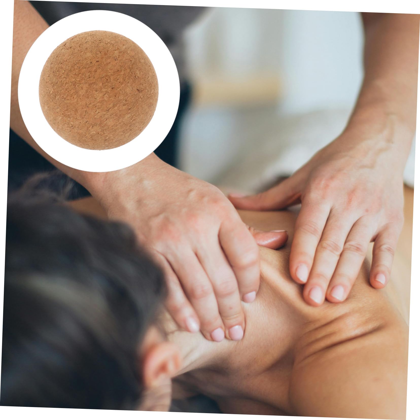 2 pièces Balles de Massage Liège Balle Fitness Roller pour Yoga et Massage Musculaire des Tensions et Fatigue Accessoire Sport Pilates Dos