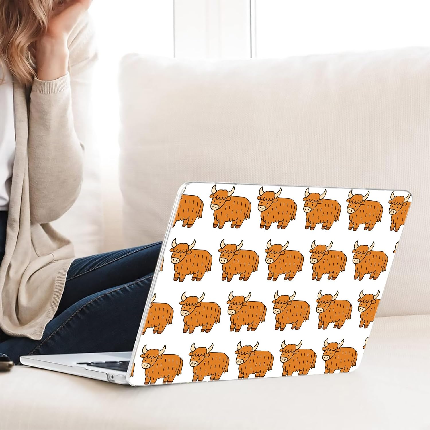 Compatible with MacBook Neo 13-inch, Hard Shell Case with Keyboard Cover and Screen Protector (A3404 A18 Pro chip, 2026 Release) - Highland Cow MD8672