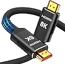 Snowkids Long HDMI Cable 25 ft, 8K 48Gbps Ultra High-Speed HDMI 2.1 Cables Cord, 10K 8K@60Hz, 4K@120Hz Compatible for TV/Laptop/Monitor/PS-5/X-box/Projector/Entertainment, Sound System & More