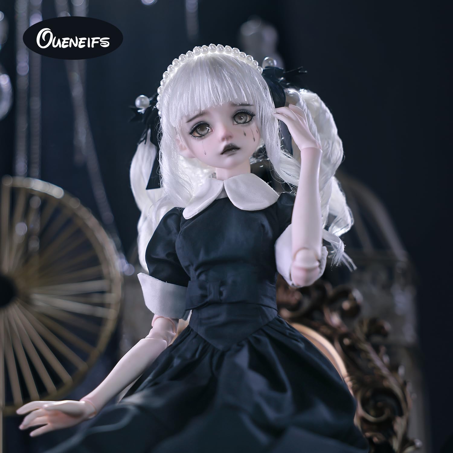 Kikyou BJD Doll 1/4 – Bambola Snodata In Resina Stile Gotico Religioso 'Weep Suora' – Altezza 44cm, Full Set, Da Collezione Per Adulti - 4