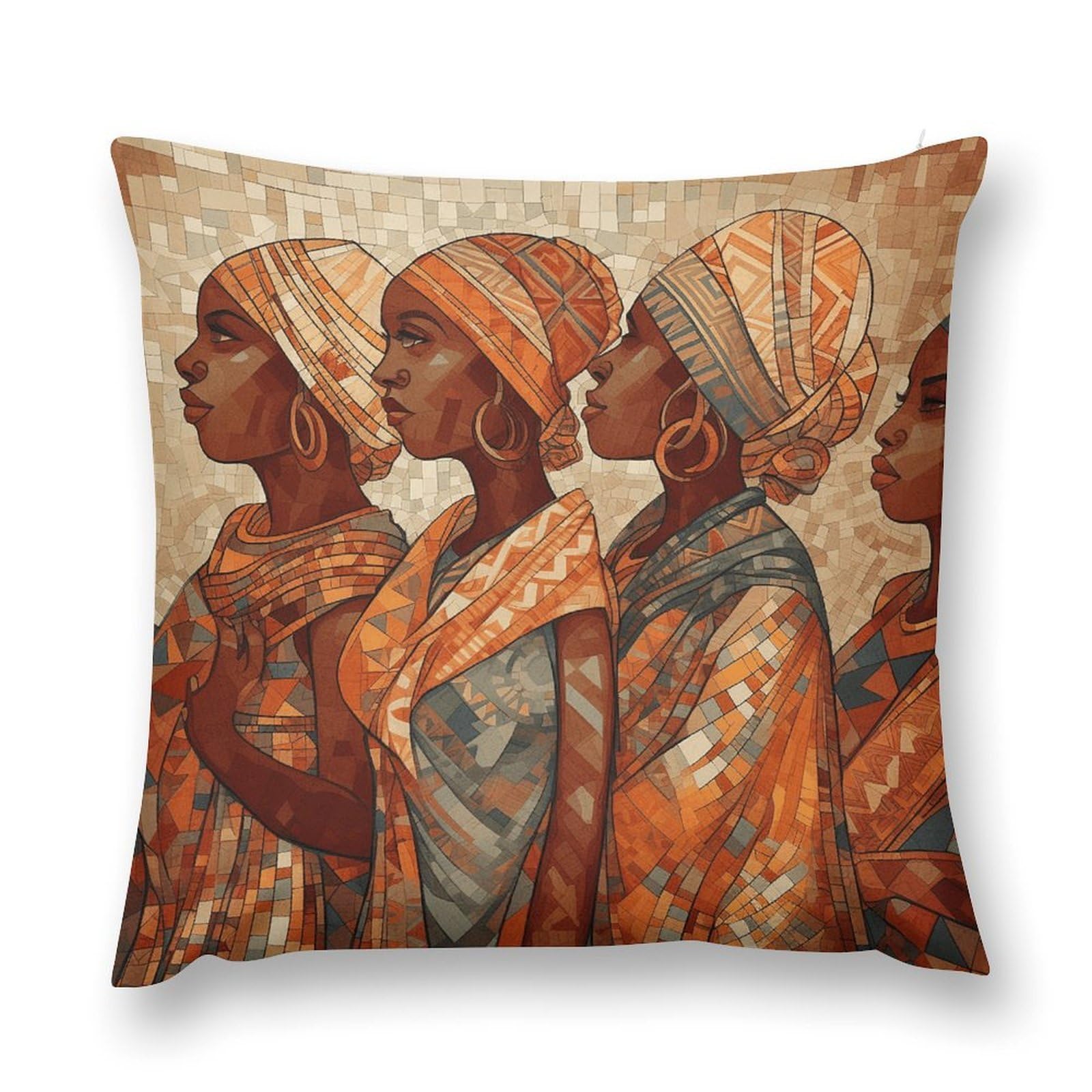 VstaDank Africa Ethnic Pottery Throw Pillow Cover with Hidden Zipper Farmhouse Couch Pillow Cover Cozy Soft Short Plush Cushion Case Fashion Square Decorative Pillow Cover for Living Room