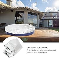 Vista 6 de DOITOOL Cubierta redonda para bañera de hidromasaje, cubierta impermeable para spa, polvo de piscina al aire libre, 74.80 pulgadas
