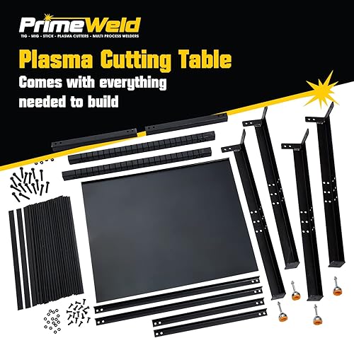 Miniatura 2 de PrimeWeld Mesa de corte de plasma con listones reemplazables, mesa de corte de plasma, equipo de corte, 32 pulgadas de alto x 21 pulgadas de ancho x