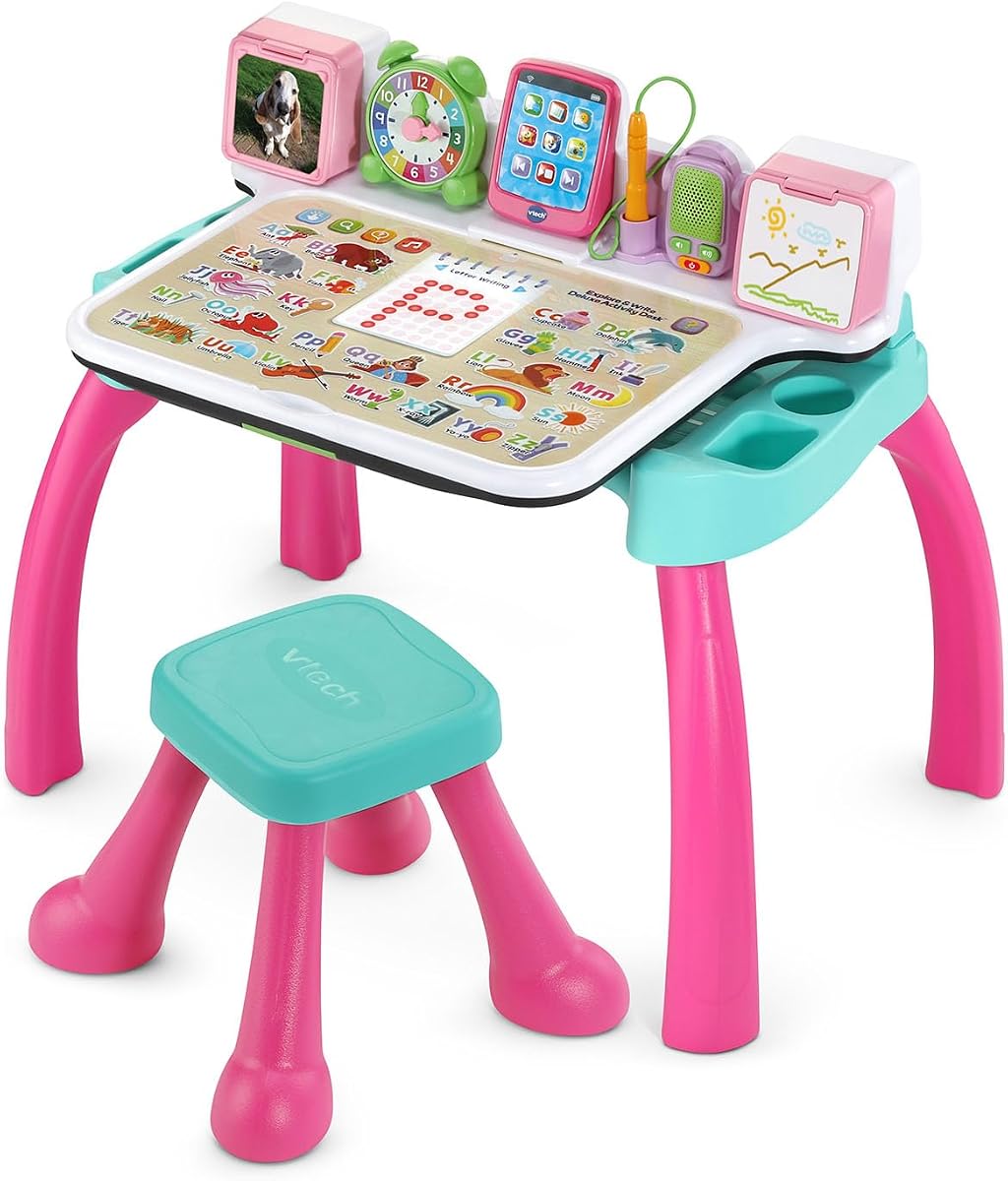 VTech Explore and Write Deluxe Activity Desk (Frustration Free Packaging), Pink
