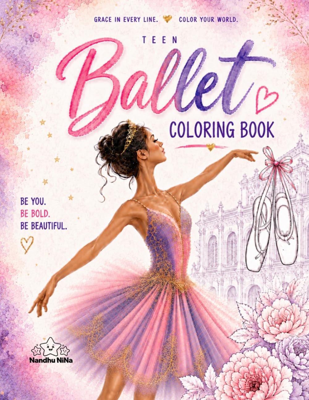 Teen Ballet Coloring Book: Elegant Ballerinas, Pointe Shoes, Tutus, and Beautiful Dance Scenes for Teen Girls and Ballet Lovers (Dance Coloring Book For Teens and Adults)