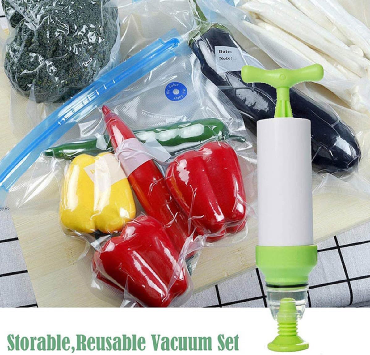 Vacuum Sealer Bag Set 6pcs Pa PE for Bread Fruit Storage