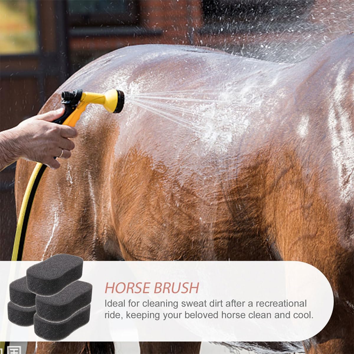 10pcs Horse Cleaning Sponges for Livestock Grooming Soft Sturdy Bath Tools for Animal Care and Stable Use
