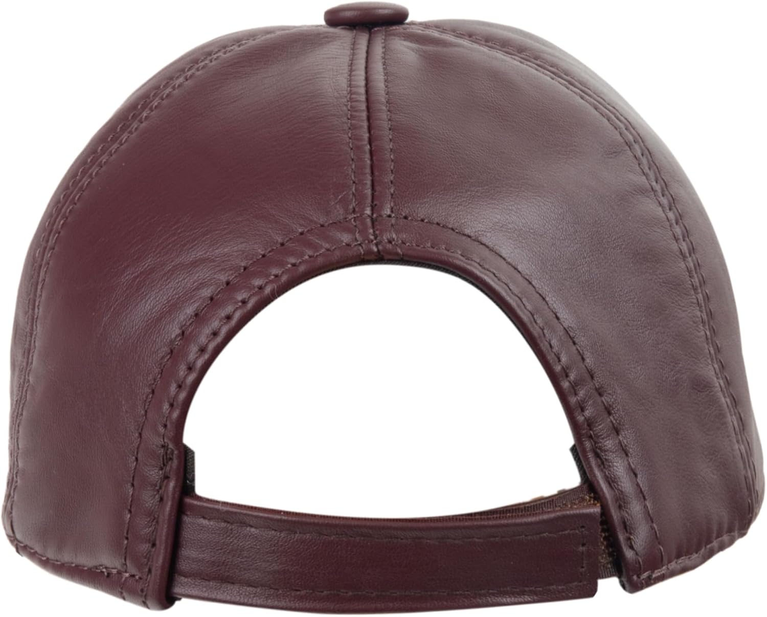 Zessano Genuine Leather Unisex Baseball Cap - 100% Sheep Leather Mens and Womens Baseball Cap with Adjustable Back Strap