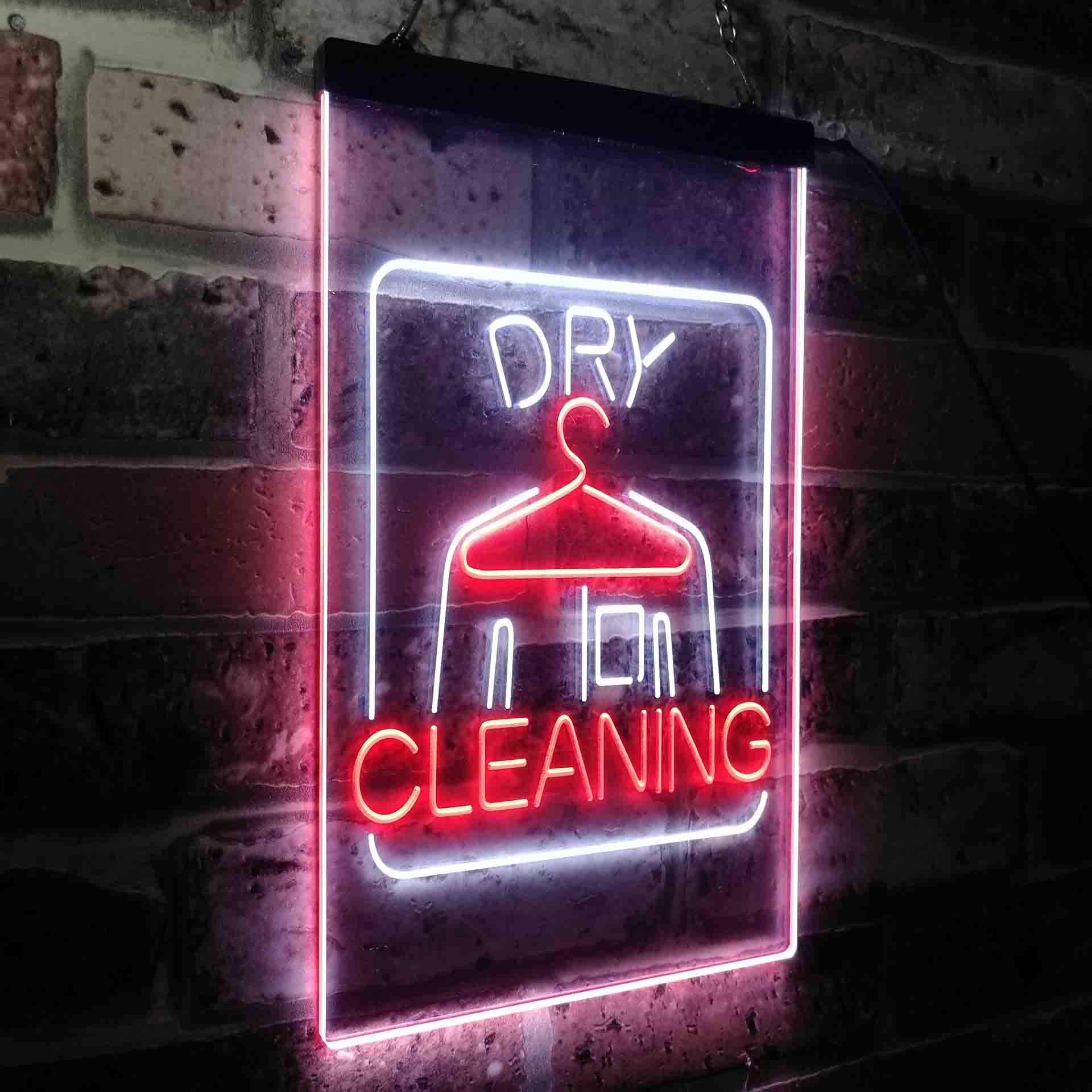 Amazon.co.jp: Dry Cleaning Laundry Dual Color LED看板 ネオン