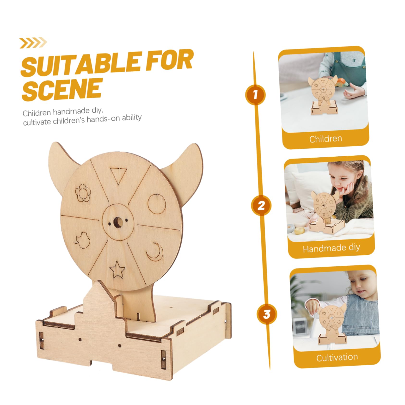 ifundom Wooden Prize Wheel Game DIY Puzzle Prize Wheel for Parties for Bars Gatherings