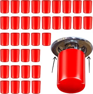 Pushglossy 36 Pcs Red Fire Sprinkler Head Protector - Paint Protection Cover for Recessed Sprinkler Heads