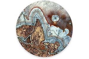 Marble Round Mouse Pad: a Gemstone Adorned Desk Accessory