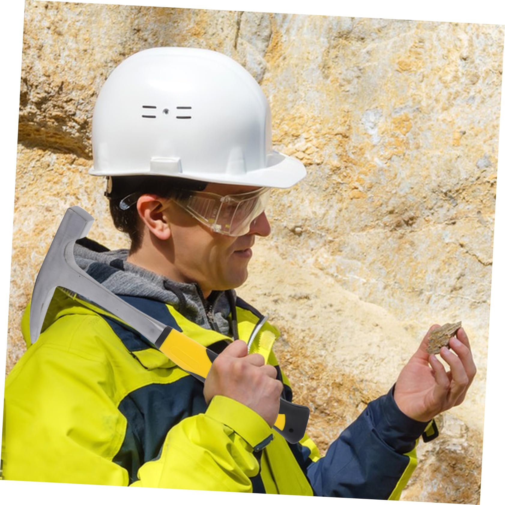 POPETPOP Martillo Geológico Mango Antideslizante Herramienta Multifuncional Para Exploración y Actividades Al Aire Diseño De Cabeza Flecha Para Mayor Precisión y Eficiencia