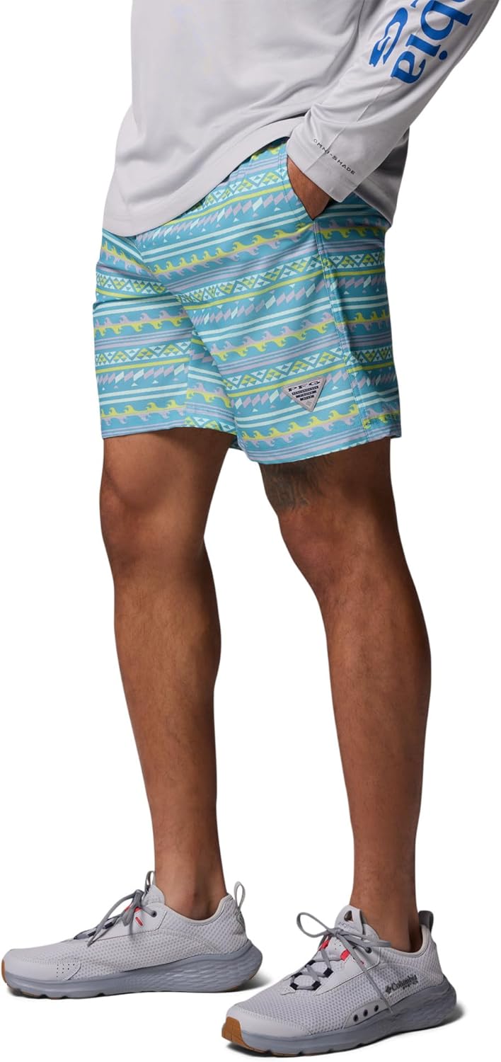 Columbia Mens PFG Rambler Printed Water Short, Vintage Blue Waved, Medium x 6 - Image 3