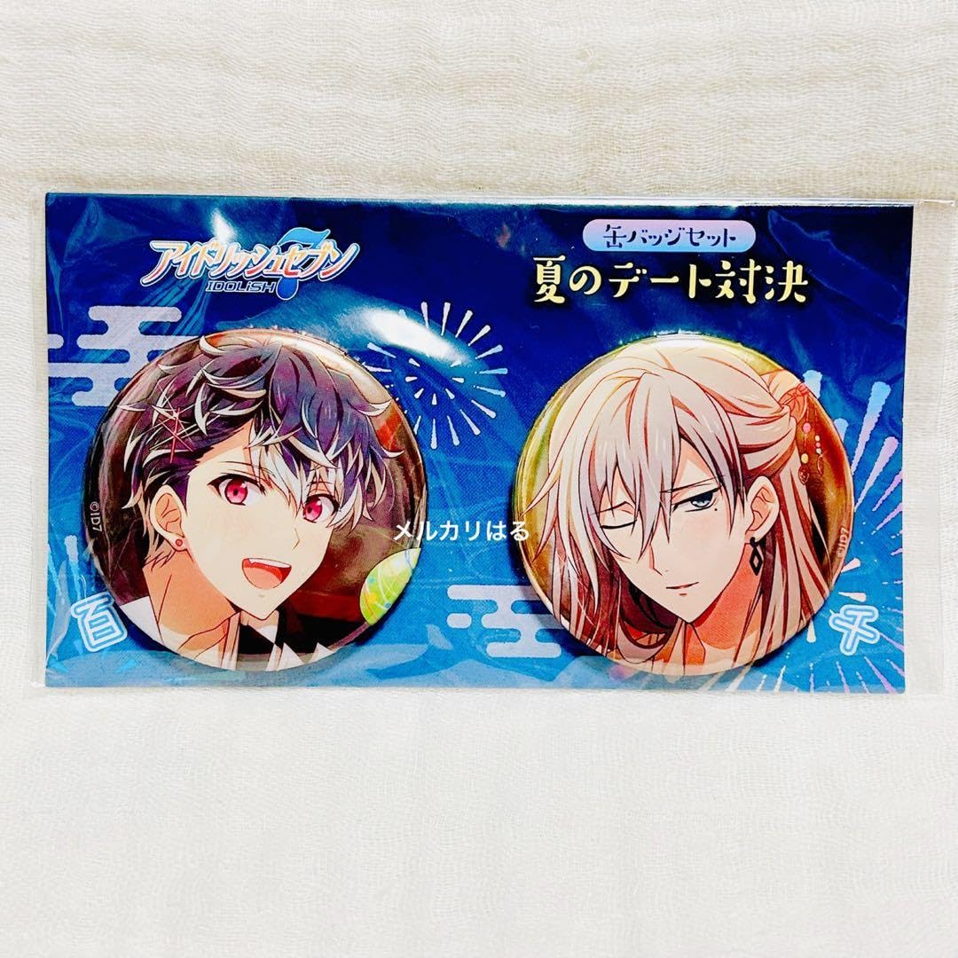 アイナナ　八乙女楽　花火　缶バッジ　夏祭り　夏のデート対決 Amazon.co.jp: アイナナ Re:vale 夏のデート対決 缶バッジ セット