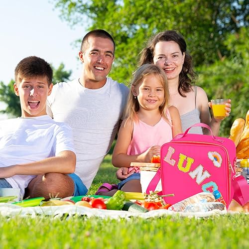 Miniatura 2 de Lonchera térmica para mujeres, niñas, niños y adolescentes, preppy, grande, térmica, congelable, linda caja de almuerzo térmica grande,