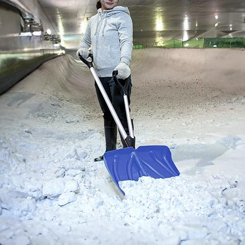 Miniatura 3 de MoNiBloom Pala de nieve para entrada, hogar, garaje, eliminación de nieve con agarre frontal para salvar la espalda, hoja de 17.5 x 12.5 pulgadas