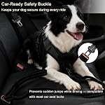 STAVAN Dog Leash for Large Dogs, 4-6FT Heavy Duty No Pull Bungee Shock Absorbing Tactical Leash with 2 Padded Handles, Quick Release Carabiner & Seatbelt Clip (Coyote Brown)