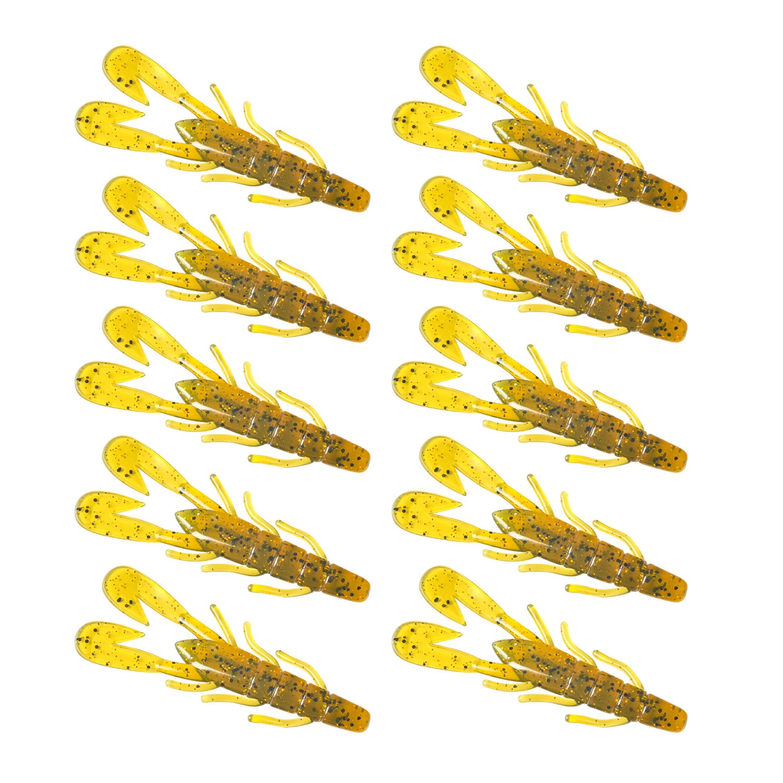 Xjdzineq 10pcs Fishing Swimbait Fishing Tackle Accessories 8cm 6g Soft Lure Baits Lures for Trout Shrimp Visible Soft