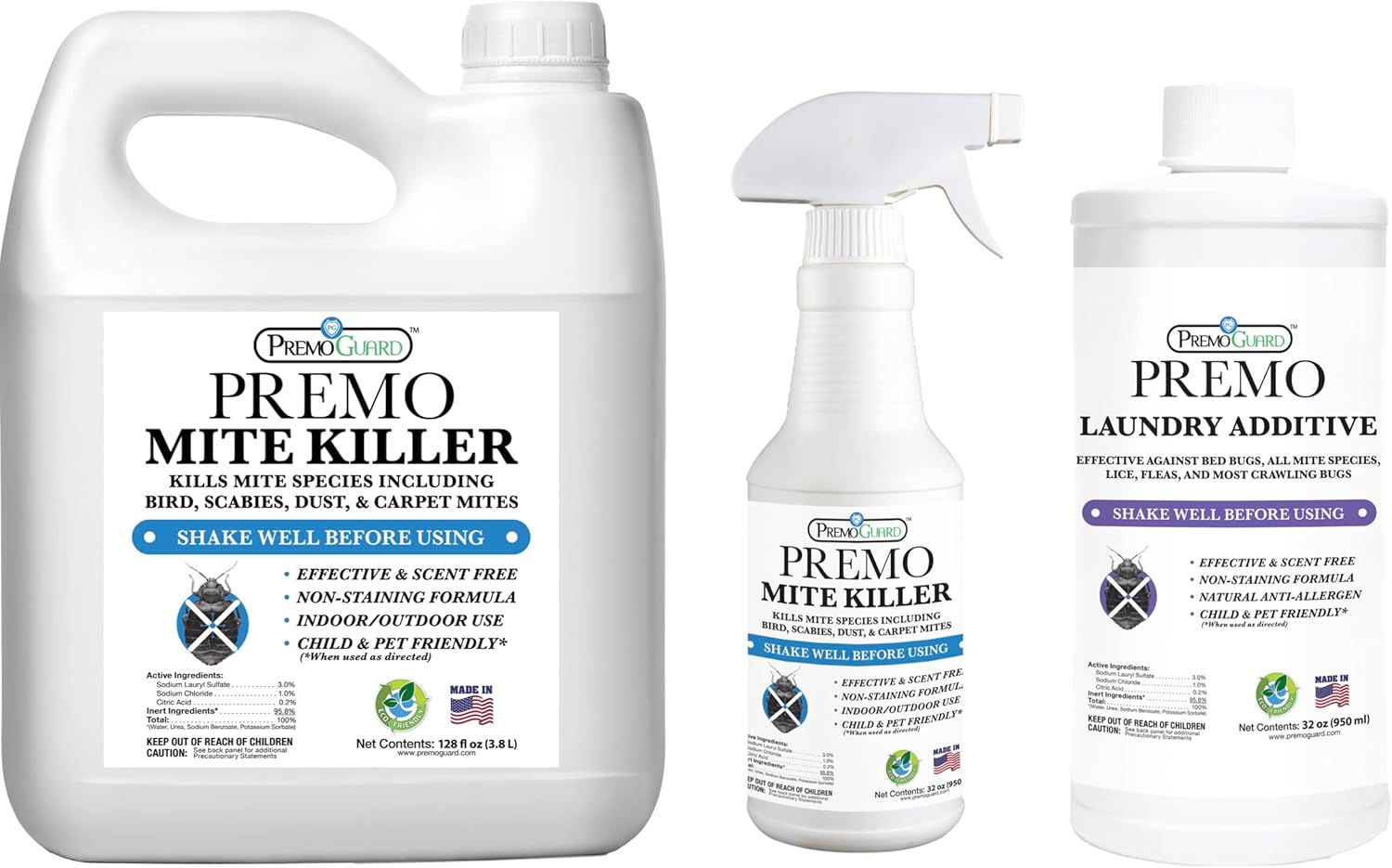 Premo Guard Kit completo de ácaros rocía tu ropa de cama tela y ropa