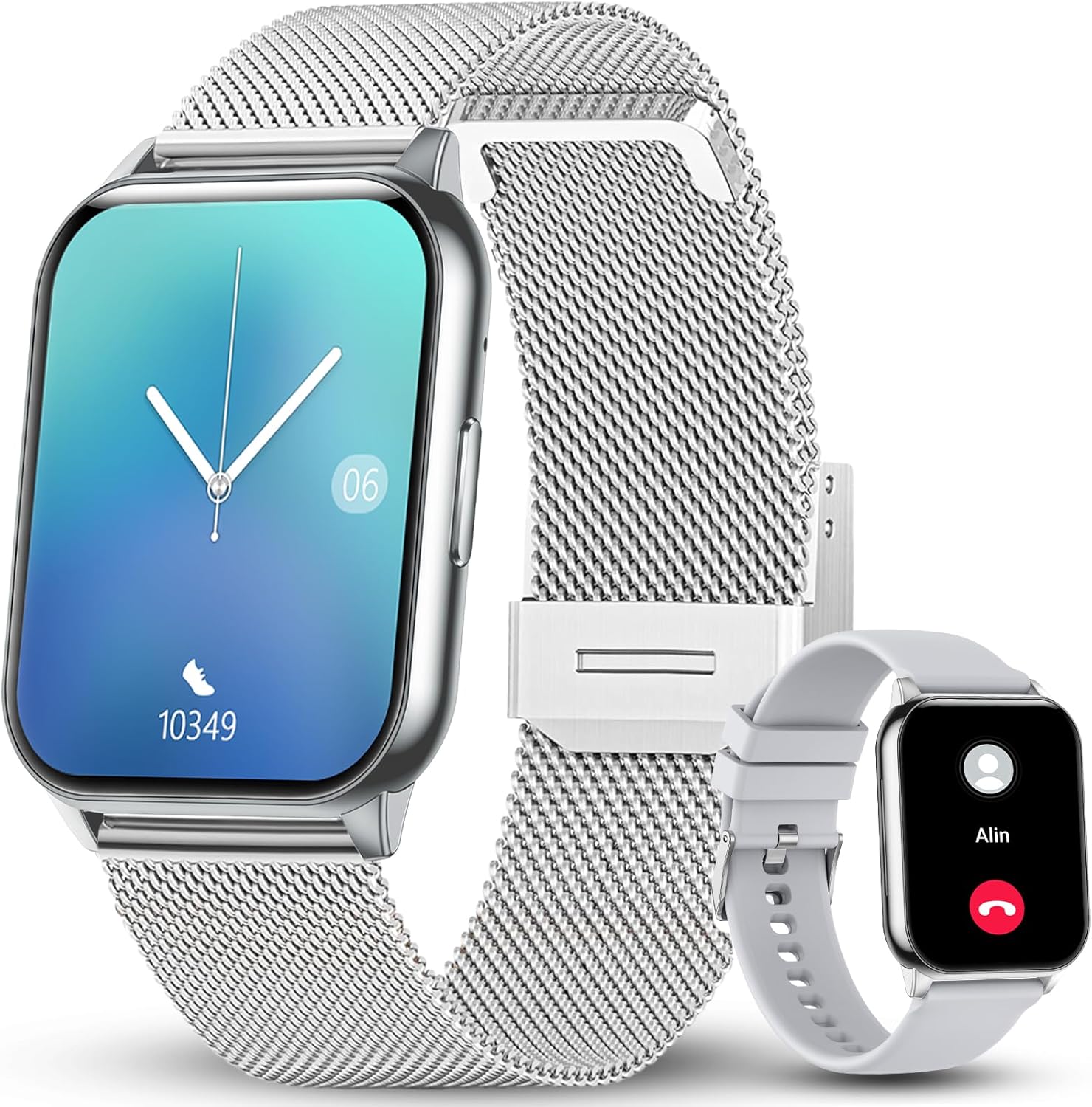 ANMI Smartwatch Donna Chiamate e Assistente Vocale, 1.96all Orologio Smartwatch Donna, 80+ Sport Fitness Contapassi Cardiofrequenzimetro Pressione Sanguigna SpO2, Monitoraggio del Sonno, Android iOS ANMI Smartwatch Donna Chiamate e Assistente Vocale, 1.96all Orologio Smartwatch Donna, 80+ Sport Fitness Contapassi Cardiofrequenzimetro Pressione Sanguigna SpO2, Monitoraggio del Sonno, Android iOS