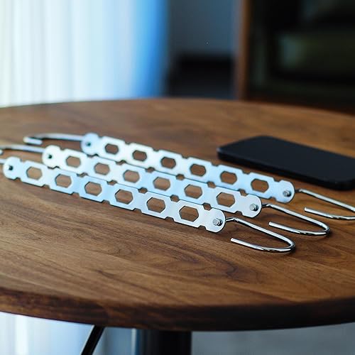 Miniatura 7 de Perchas que ahorran espacio para ropa, paquete de 10 organizadores de perchas que ahorran espacio, organizadores plegables de metal mágico,