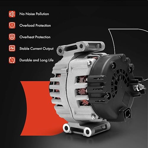 Miniatura 6 de A-Premium Alternador compatible con Mercedes-Benz S400 2010 2011 2012 2013, 12V 180A polea de 6 ranuras en el sentido de las agujas del reloj,