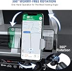 Miracase Phone Holder for Car Air Vent, Stability via Clip & Metal Hook Car Phone Holder Mount, 360°Cell Phone Holder Car Mount Fits iPhone 17 16 15 Pro Max 14 Samsung and All Phones