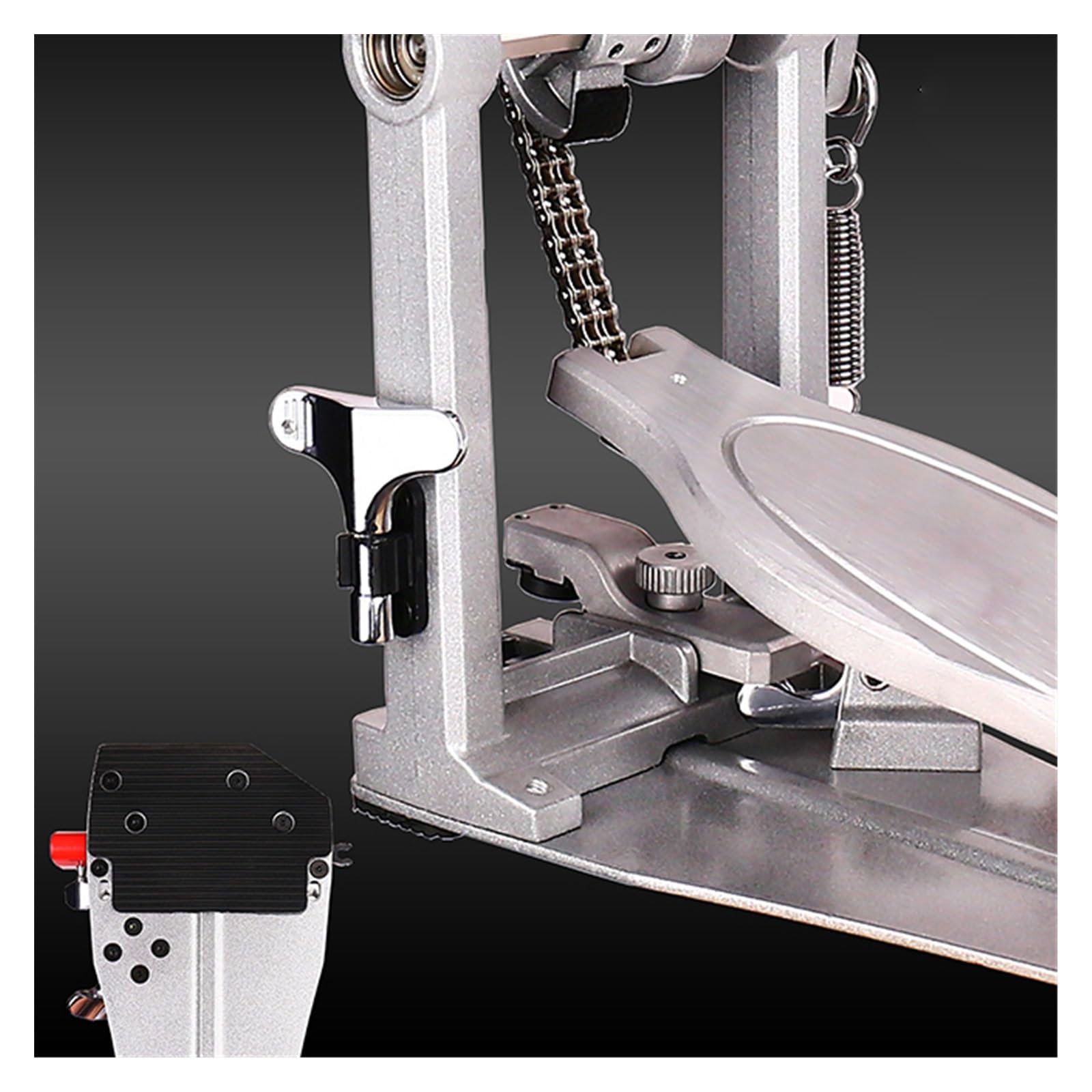 Doppelschritt-Doppelkettenantriebspedal, Doppelschritt-Trommel, Elektronische Trommel, Doppelschritt-Hammer Bass drum-Pedal für Anfänger