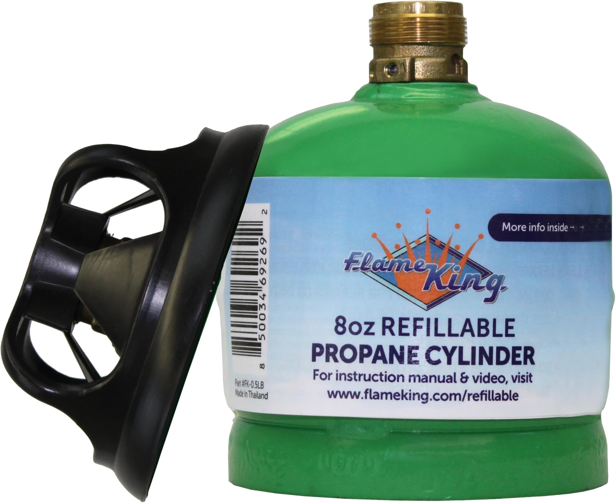 1/2LB Propane Tank, Refillable and Empty Cylinder for Small Propane Lamps, Lanterns and Camp Stoves