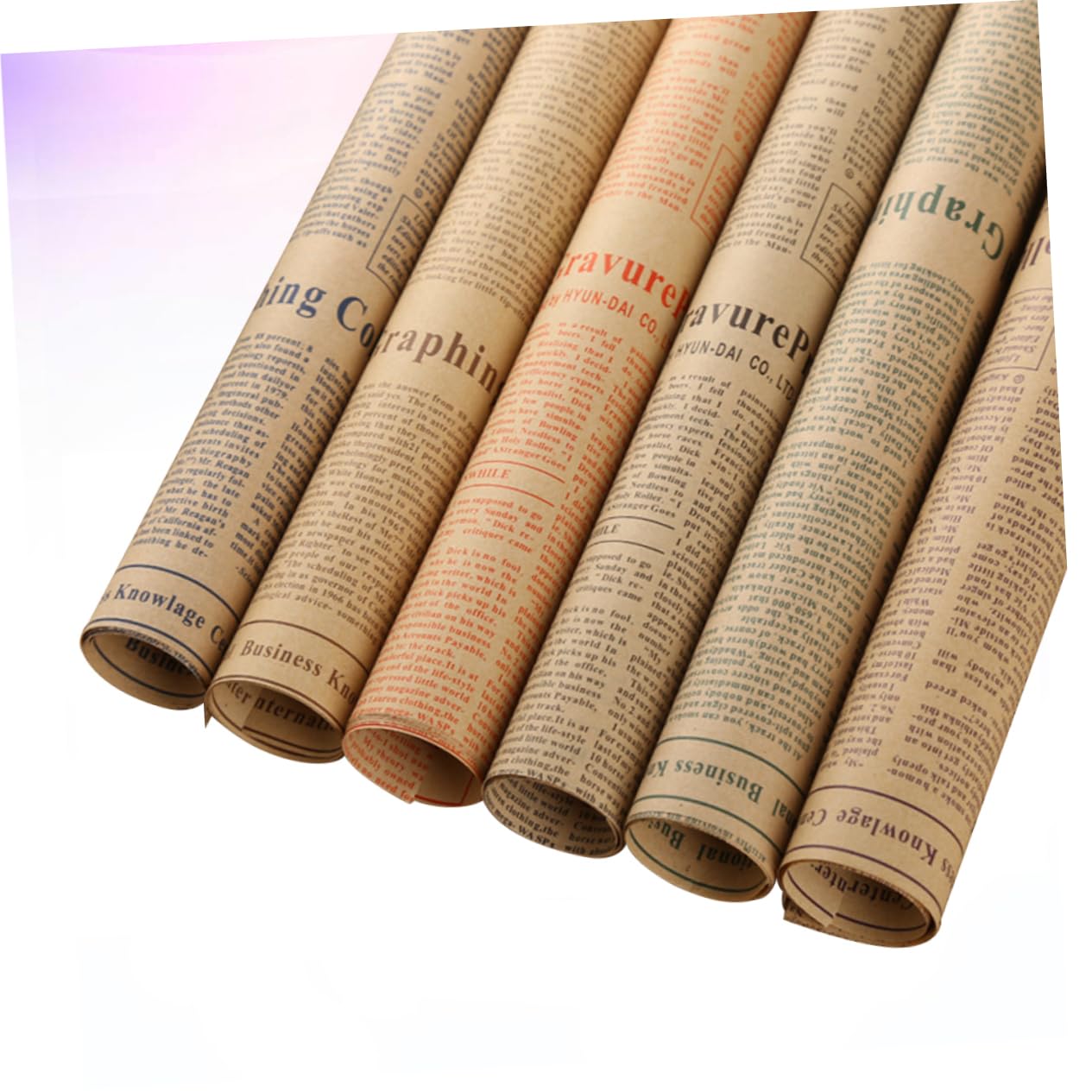 Carta da Regalo Vintage in Carta Kraft 51x75cm 50 Fogli | Design Giornale Inglese, per Fiori e Bouquet, per Ispirazioni Artistiche e Progetti DIY Stile Casuale