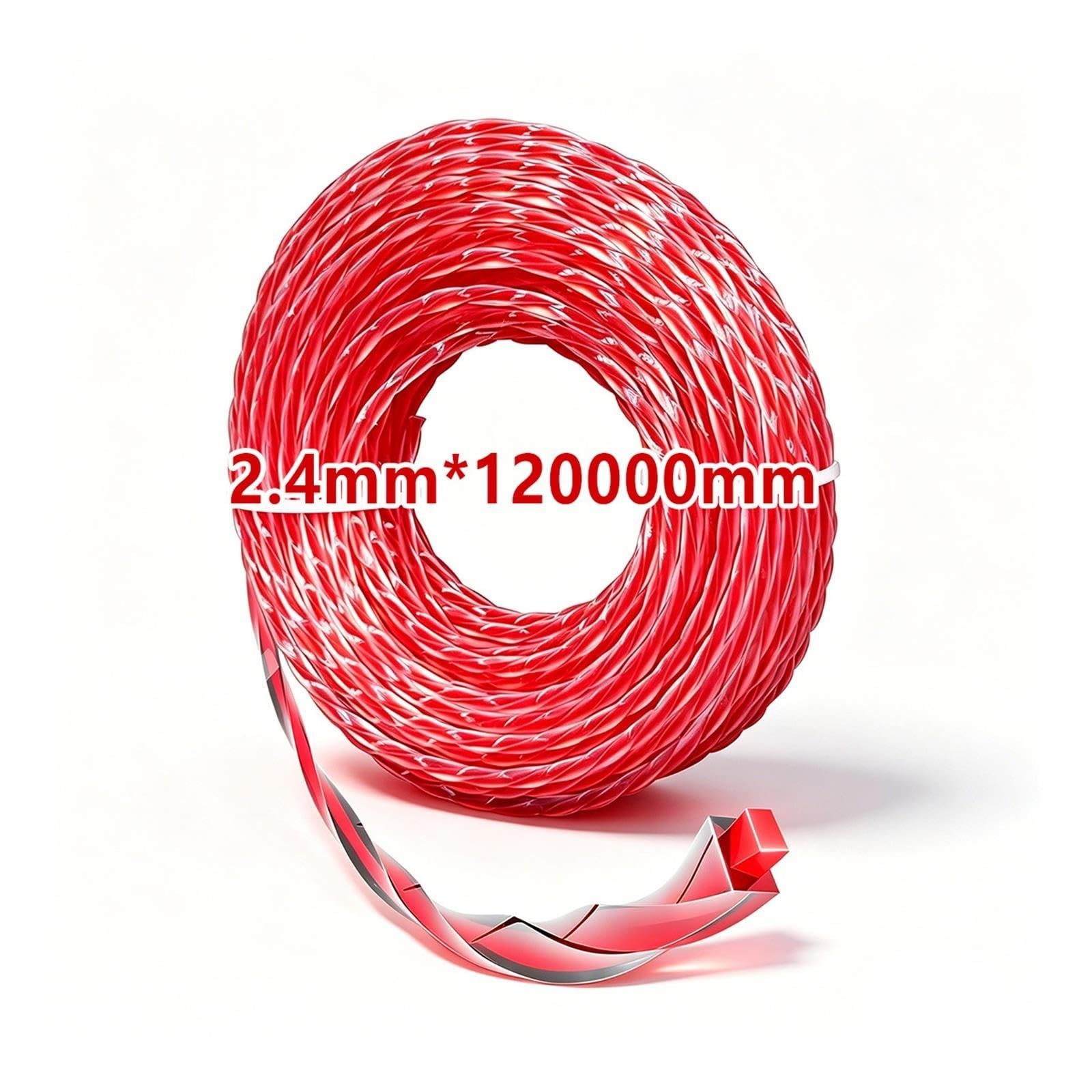 HIZON Cuerda cortadora de césped de Nailon de 2,4~4,0 mm