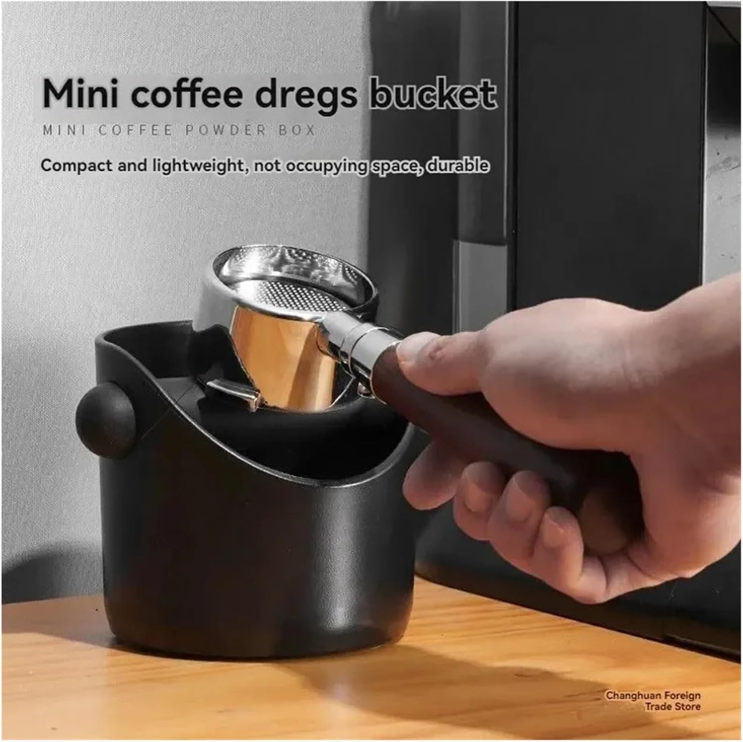 Coffee Grounds Powder Bucket Home Machine Handle Knockbox Container Abs Dregs Slot Waste Recycling Bin