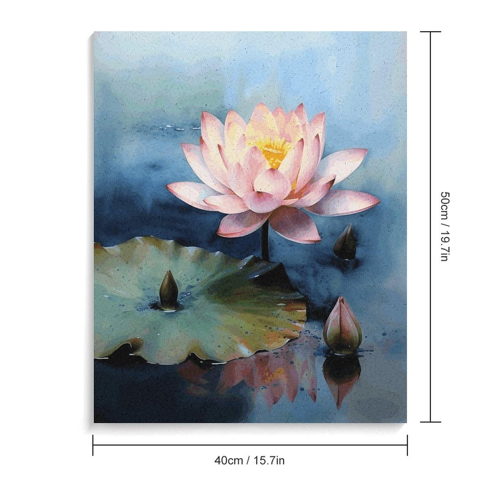 Amazon.co.jp: YKUDBN 数字によるペイント、蓮の花の絵画プリント