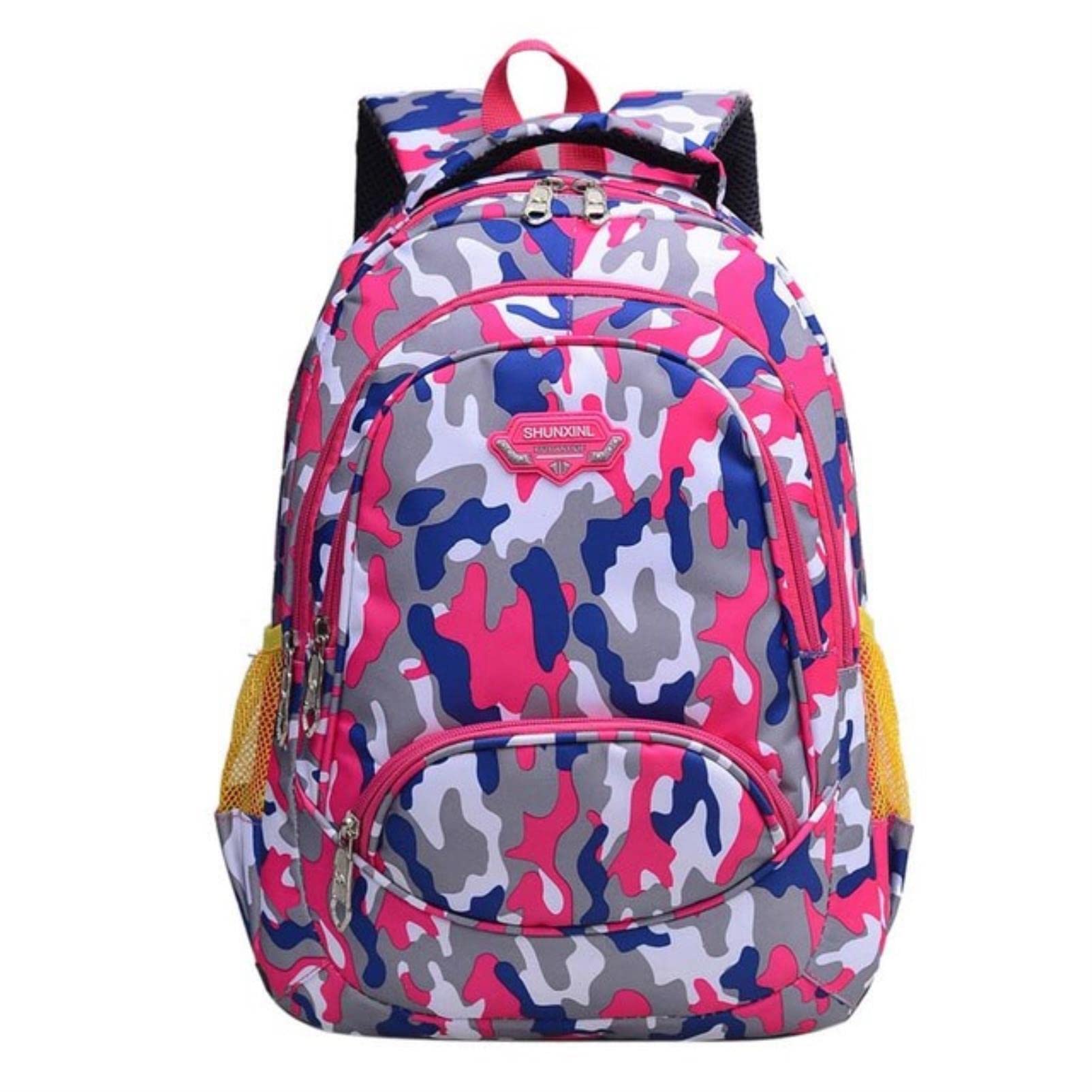 Zaino Scuola Borsa da Scuola in Nylon per Bambini Studente Studente Camouflage School Bag School Travel School School Backpack Teen Boy Small School Bag