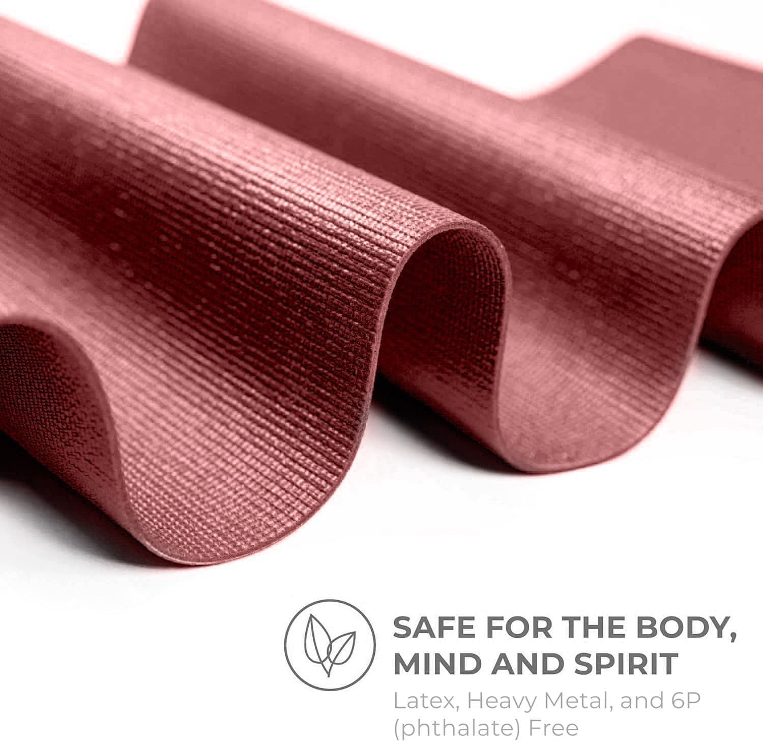Sunshine Yoga Voyage Yoga Mat, 2 Pack, 68\" x 24\" Extra Long Exercise Mat, 5mm Thick Bulk Yoga Mats for Schools, Anti-Tear, Non Slip Fitness Mat for Gym or Studio Burgundy