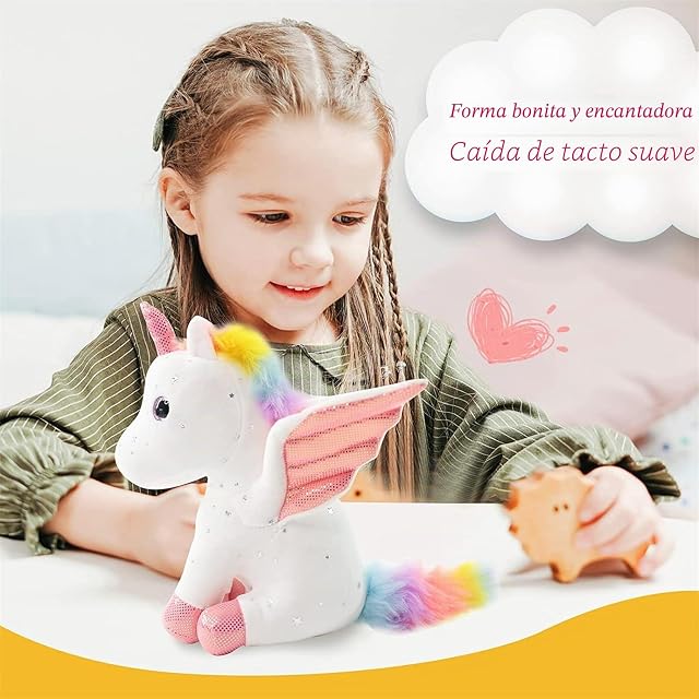 Foto 4 de 7 de Trayosin Peluche de unicornio de 20/28 cm para niñas, bonito regalo de peluche para niñas de 3 a 8 años
