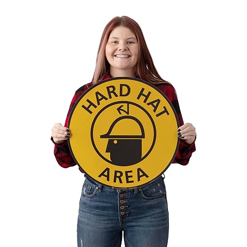 Vista 54 de TRADESAFE Adhesivo antideslizante para el suelo del área del casco español – Señal de precaución del Área de USO De Cascos, letrero de vinilo