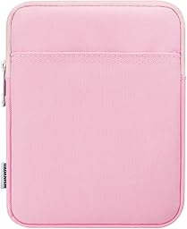 Dadanism 6-7 Inch Universal Padded Sleeve for 7" Colorsoft Signature Edition eReader 2024 and 6" eReader Book, Protective Sleeve Pouch Bag Carrying Case for Kobo E-Reader, Flowers Pink