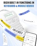 Machine d'étiquetage portatif avec tape étanche pour l'école de bureau à domicile QWERTY Clavier, fabricant d'étiquettes de câble avec rétroéclairage LCD Écran