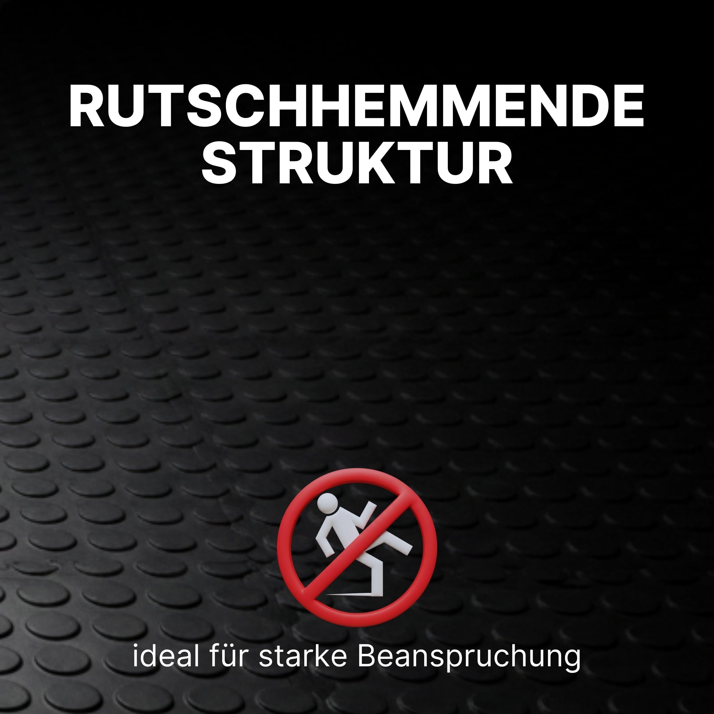 20x Gewerbeboden PVC Fliesen Noppen 48x48cm - VDP I Garagenboden Fliesen I Garagenboden klickfliesen I Garagenfliesen I Industrieboden I Werkstattboden I rutschfest & wasserdicht schwarz