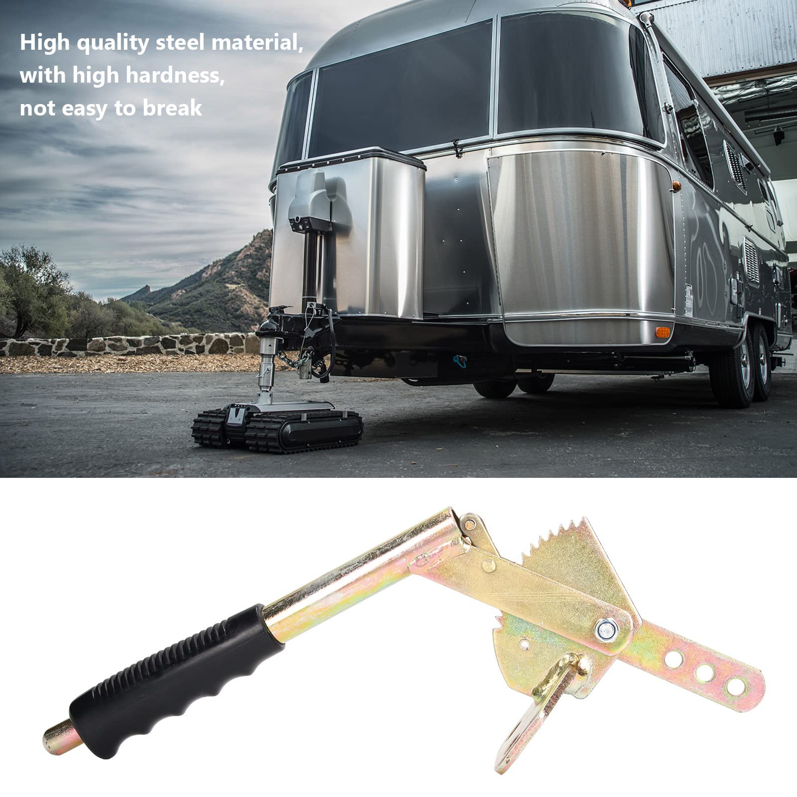 Tbest Leva del Freno a Mano Universale, Leva del Freno di Stazionamento Leva del Freno in Acciaio Zincato Antiscivolo Sostituzione per Rimorchio RV Caravan