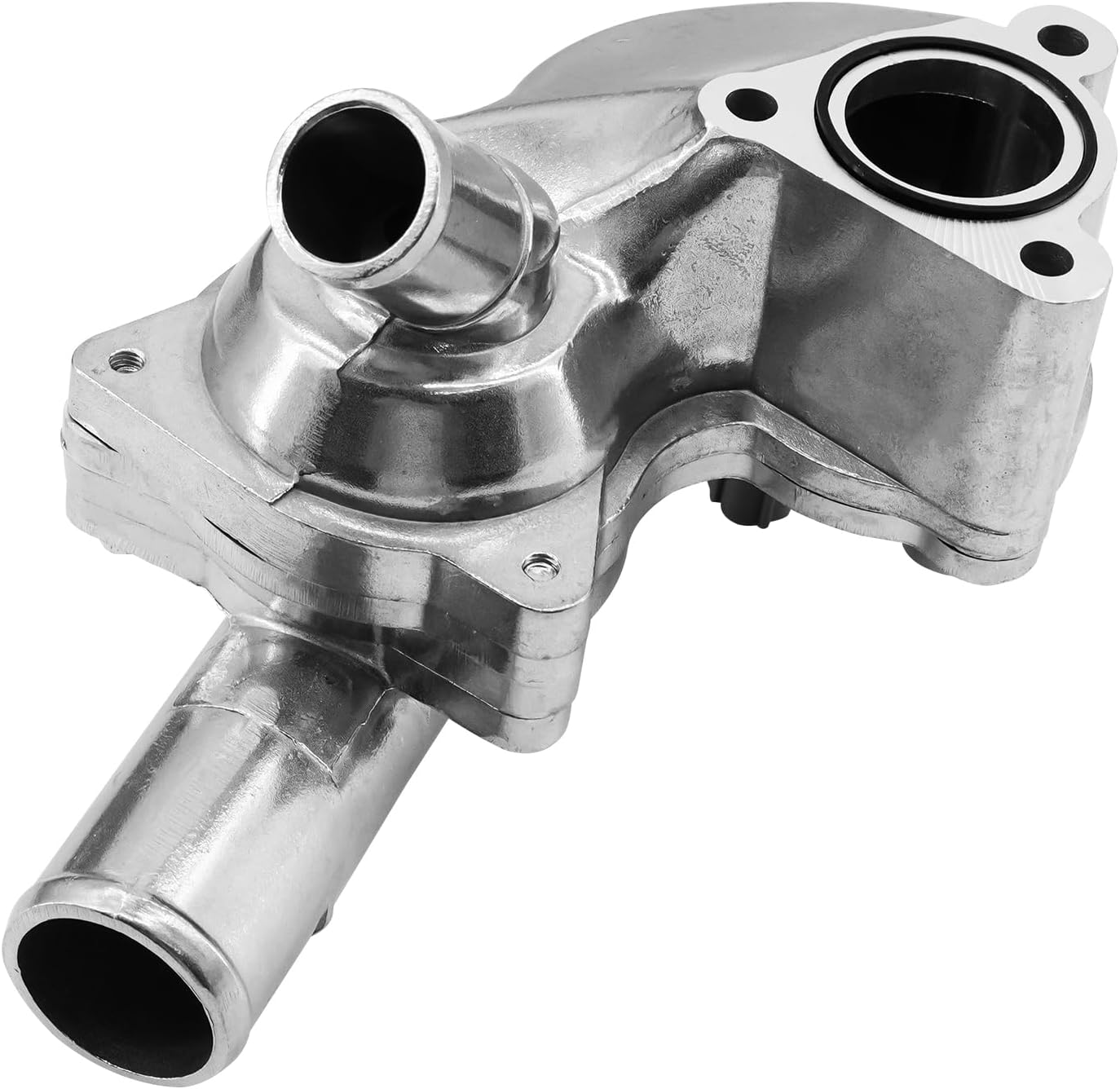 Aluminum Thermostat Housing Assembly Compatible with Ford Mustang 4.0L V6 2005 2006 2007 2008 2009 2010, #5R3Z8592BA / 902-210 / 2L2Z8592BA / 5R3Z-8592-BA