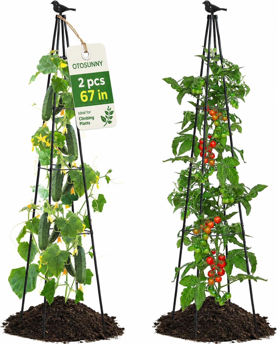 OTOSUNNY Garden Obelisk Trellis