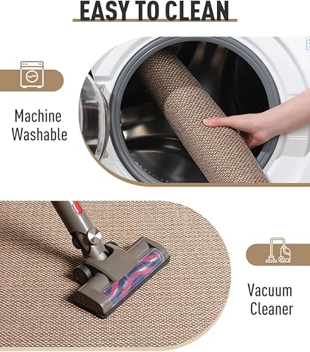 Miniatura 6 de PADOOR Peldaños de escalera antideslizantes, con respaldo de goma para peldaños de madera, 15 alfombras sin residuos para niños y perros, 8 x 30