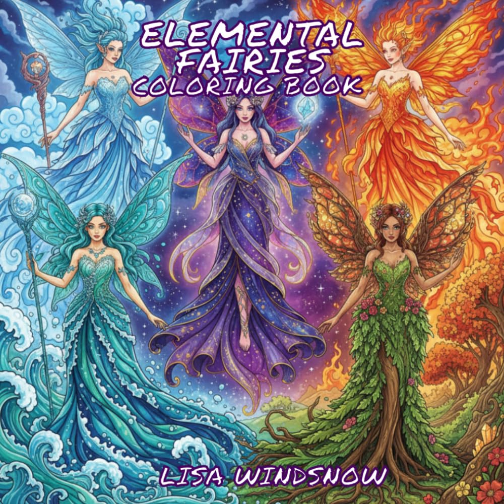 ELEMENTAL FAIRIES: COLORING BOOK (MYTHIC FANTASY)