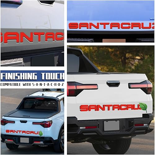 Vista 12 de Letras de inserciones para portón trasero compatibles con Santa Cruz 2022 2023 2024 2025 3D elevado y fuerte adhesivos letras adhesivas para emblema