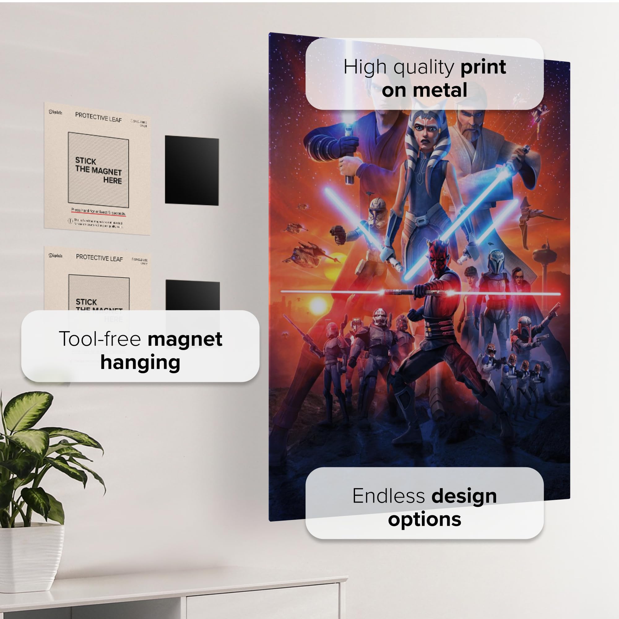 Amazon.com: Displate Metal Poster Star Wars - Ahsoka Tano - Clone